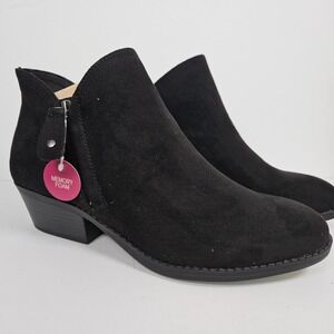 NEW SO AngleFish Women's Suede Boots Black 8.5 Cozy Minimalist Y2K Streetwear